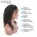 Lace Front Human Hair Wigs 250 Density Deep Wave Front Lace Wig